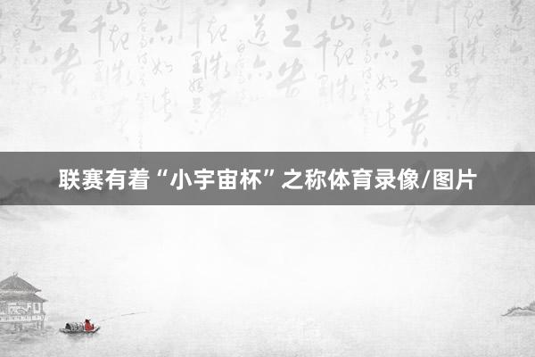联赛有着“小宇宙杯”之称体育录像/图片